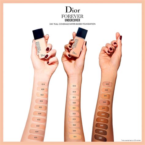 base forever undercover dior|dior forever foundation color chart.